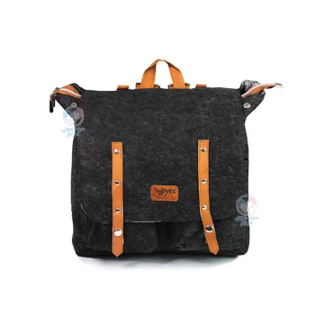 ساک لوازم نوزاد بیبیز Babyes جیب دار نمدی زغالی