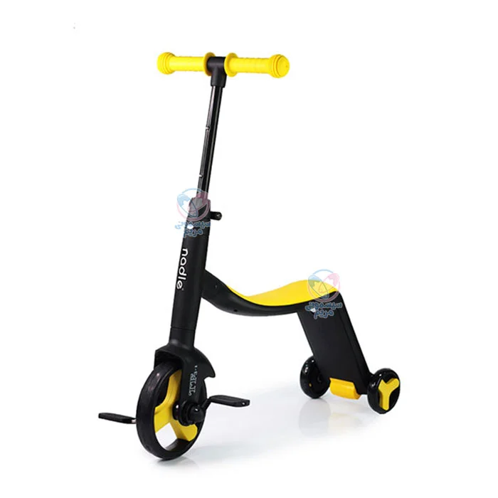 سه چرخه و اسکوتر یونی بی بی با قابلیت تنظیم دسته جلو متناسب با قد کودک