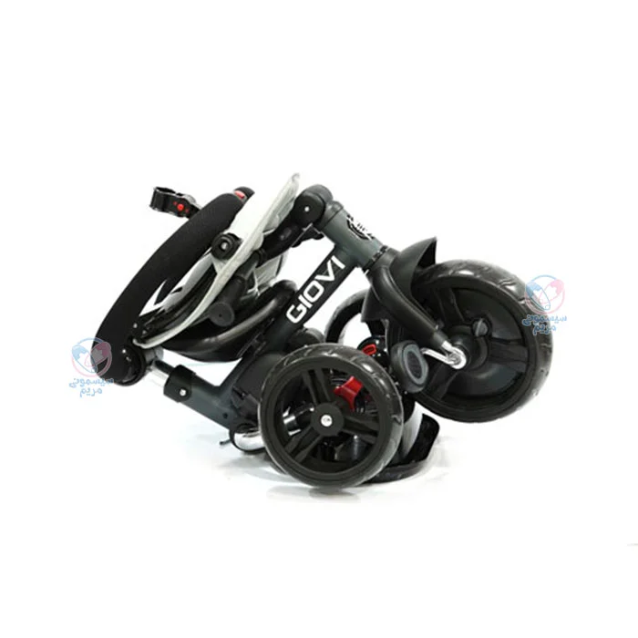 سه چرخه کیکابو Kikkaboo Giovi با قابلیت جمع شدن بدون جدا کردن نشیمن