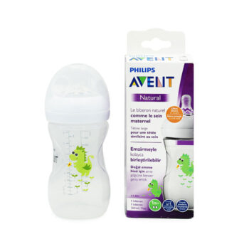 شیشه شیر طلقی 260 میلی لیتر اونت AVENT طرح دار