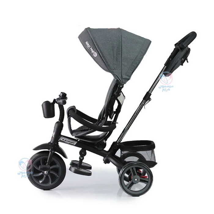 سه چرخه کیکابو مدل XAMMY دارای گلگیر روی چرخ جلو، سایبان، جا لیوانی و...