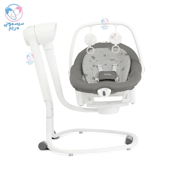 گهواره و تاب برقی joie serina 2in1، مجهز به پد نشیمنگاه قابل شستشو