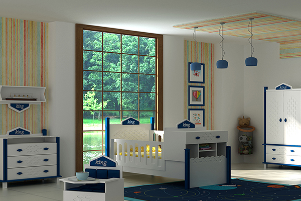 انتخاب تم رنگی سرویس اتاق کودک به دکوراسیون و طراحی آن وابسته است.