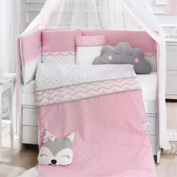 سرویس خواب 10 تکه MOMISHOP روباه 8063 صورتی