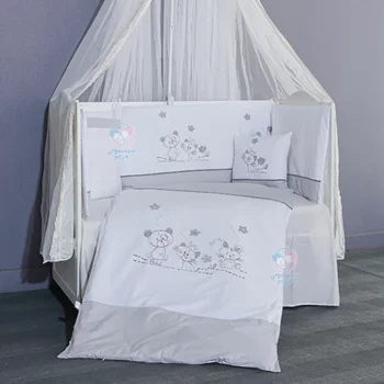 سرویس خواب ۸ تکه شو بیبی Show Baby موش و گربه تاجدار طوسی