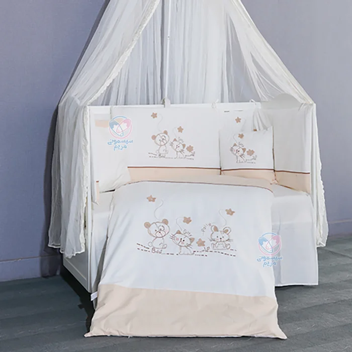 سرویس خواب ۸ تکه شو بیبی، محصولی زیپدار با امکان تعویض و شستوشوی ساده