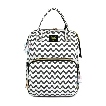 ساک لوازم نوزاد M&Y Go Digital زیگزاگی سفید