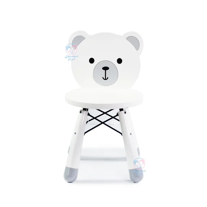 صندلی چوبی کودک بیبی ویژن خرس یک صندلی کوچک و جالب برای صحیح نشستن کودکان