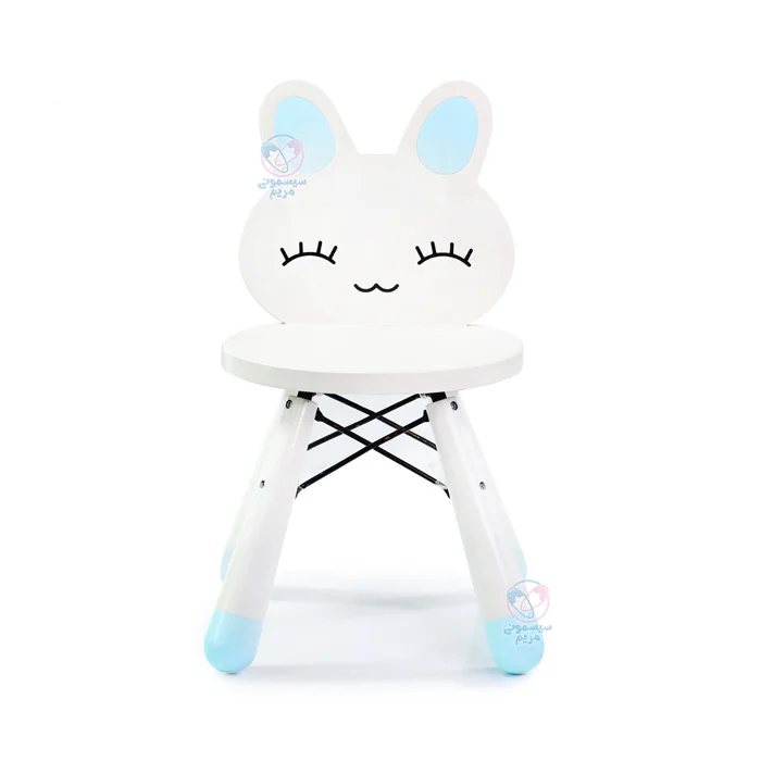 صندلی چوبی کودک بیبی ویژن Baby Vision خرگوش گوش کوتاه با رنگبندی شاد