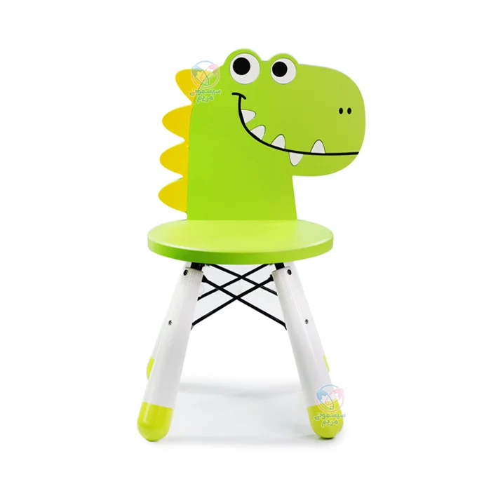 صندلی چوبی کودک بیبی ویژن Baby Vision دایناسور، یک صندلی چوبی کوچک با ابعاد و حجم مناسب