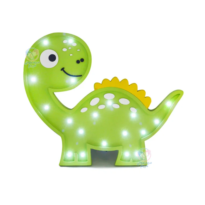 چراغ خواب فانتزی بچه دایناسور، چراغخوابی زیبا، مناسب قرارگیری روی میز اتاقخواب کودک