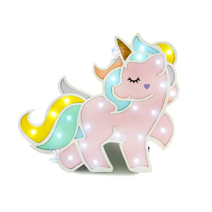 چراغ خواب فانتزی یونیکورن یک چراغ خواب ایمن و جذاب با طرح افسانهای محبوب کودکان، یعنی اسب تک شاخ زیبا است.