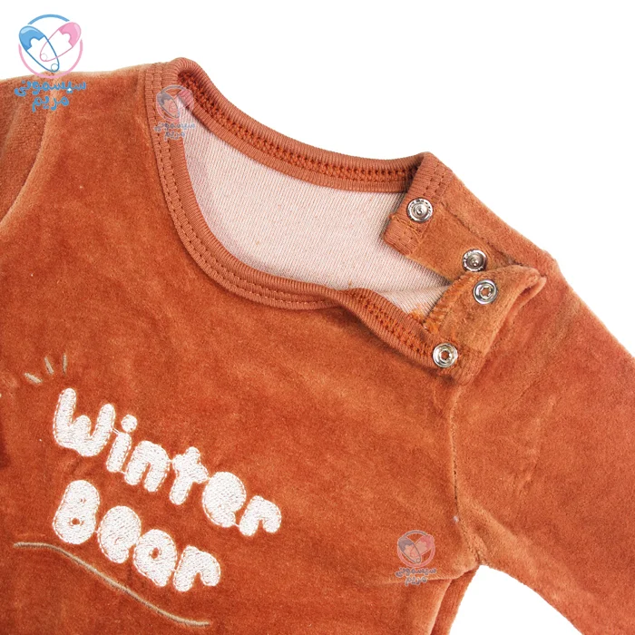 سرهمی Necixs winter bear، تهیه شده از مخمل بسیار نرم و لطیف