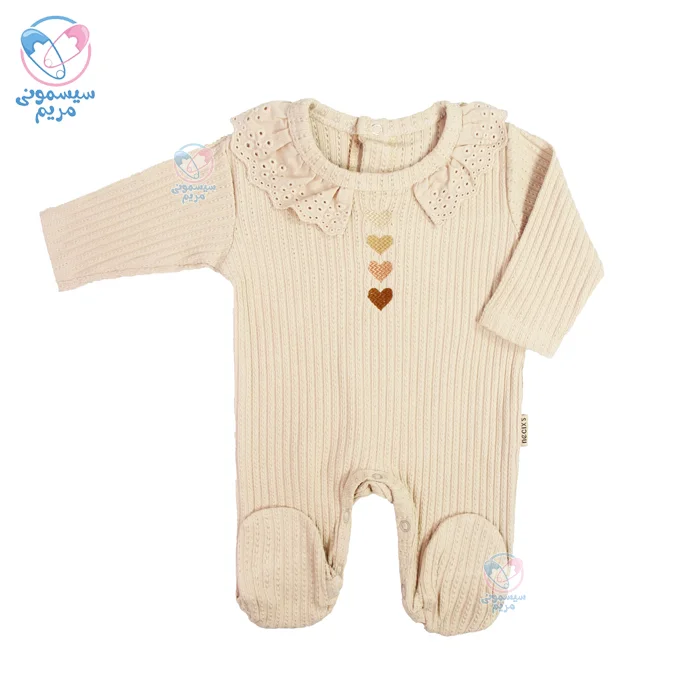 سرهمی کبریتی یقه توردار نسیکسز necixs، با سایزبندی متنوع برای کودکان از بدو تولد تا 6 ماه