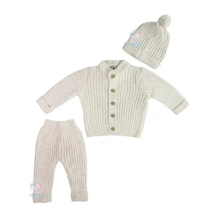 ستی شیک، شامل کت جلو دکمه، شلوار و کلاه