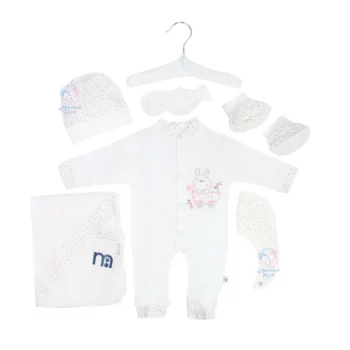 ست بیمارستانی 7 تیکه مادرکر Mothercare طرح خرگوش کالسکه سوار