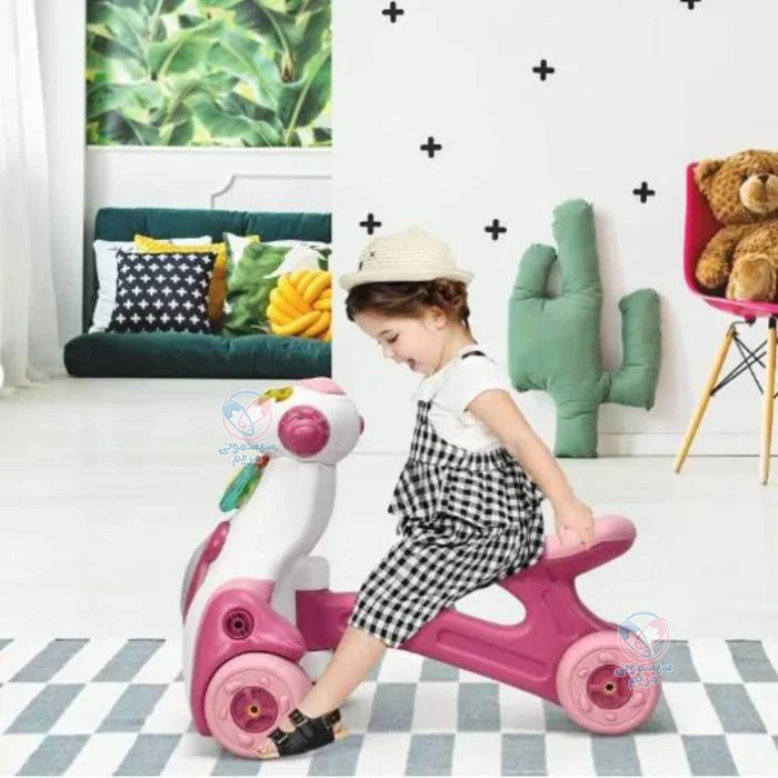 واکر دوکاره ابرو Abero کله خرس، مجهز به پنل موزیکال و چراغ