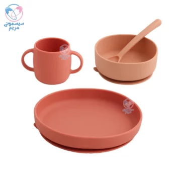 ست ظرف غذا سیلیکونی سواوینکس Suavinex صورتی