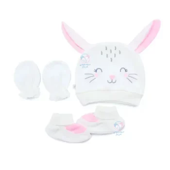 ست کلاه و دستکش پاپو Papo طرح خرگوش سفید