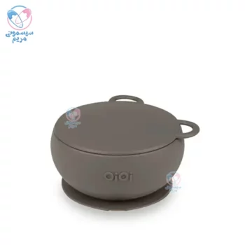 ظرف غذا سیلیکونی چسبی اوی اوی OiOi طوسی