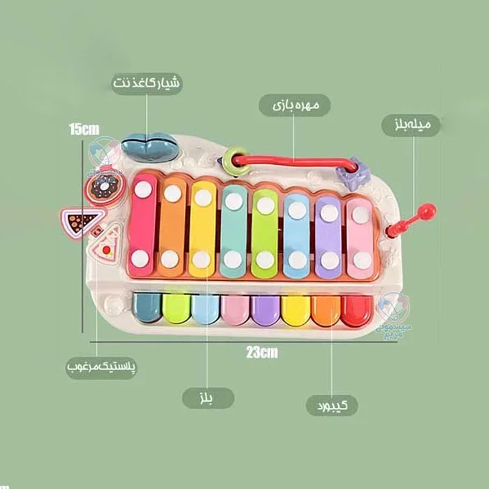 دارای 3 کارت آموزشی برای کمک به کودک برای نواختن بهتر