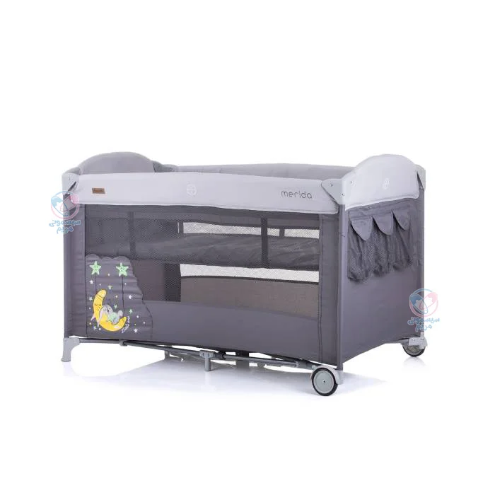 تخت کنار مادر و پارک چیپولینو Chipolino Merida طوسی