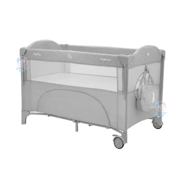 تخت کنار مادر و پارک کیکابو Kikkaboo Milky Way طوسی