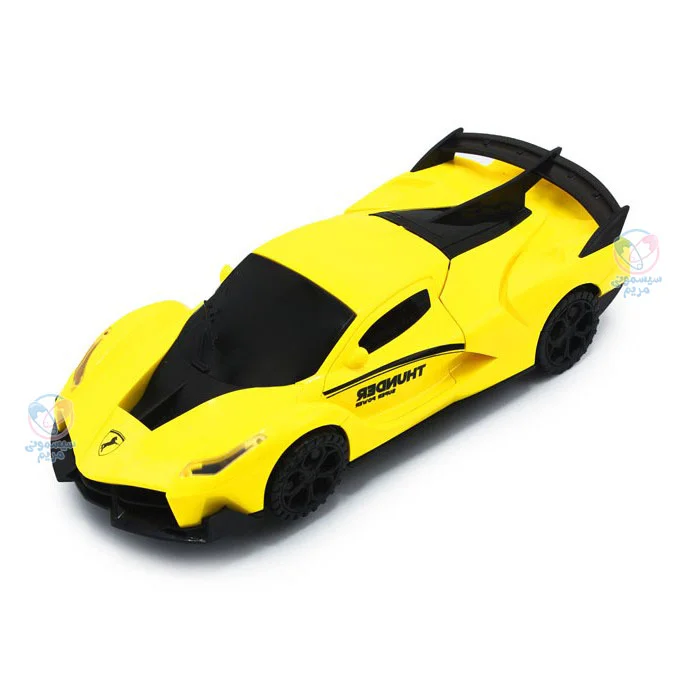 لامبورگینی چراغ دار موزیکال چرخشی R07A زرد