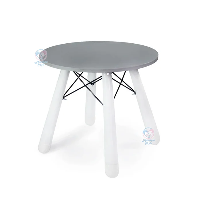 میز چوبی گرد کودک طراحی ایمن و گرد بدون لبههای تیز