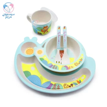 ظرف غذا بامبو طرح حلزون آبی