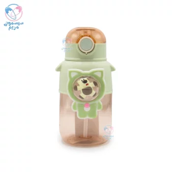 قمقمه شفاف نی دار فضانورد 15341 سبز