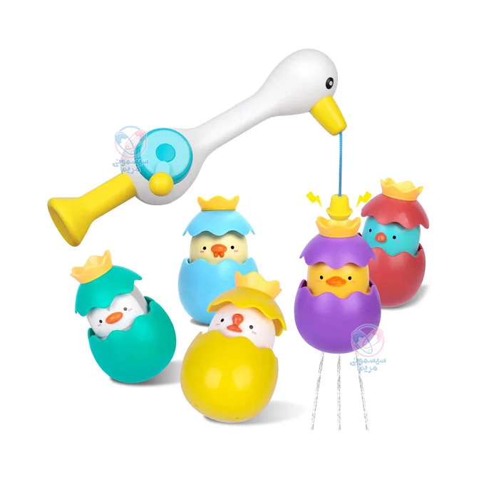 متشکل از چندین عروسک رنگی، قابل استفاده در خارج و داخل آب