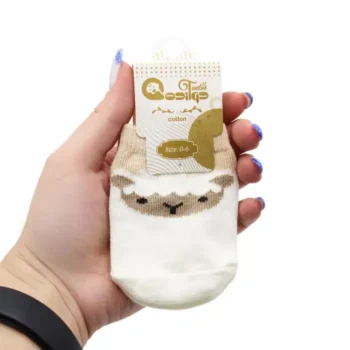 جوراب استپ دار طرح بره دوازده twelve سایز 0-6