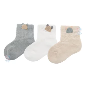 جوراب سه عددی نمو بیبی Nemo baby طرح خرس 1229