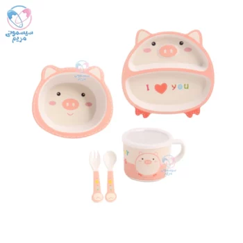 ظرف غذا بامبو طرح خوک