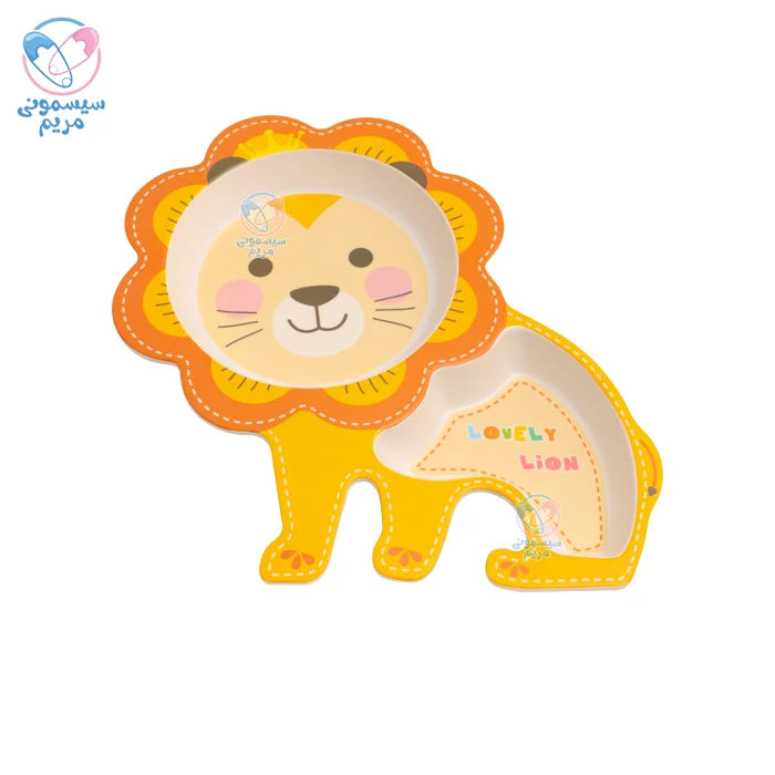 محصولی 5 تکه، شامل یک عدد بشقاب مقسم، چنگال، قاشق، کاسه و لیوان دستهدار