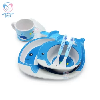 ظرف غذا بامبو طرح نهنگ