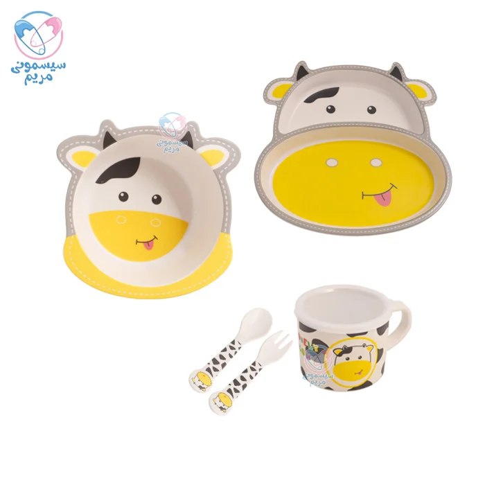 ظرف غذا بامبو طرح گاو