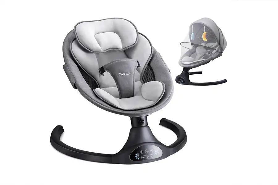 برای نوزادان زیر ۴ ماه، استفاده از تابهای برقی به کودک اجازه میدهد تا در خوابیدهترین حالت تاب قرار گیرد.