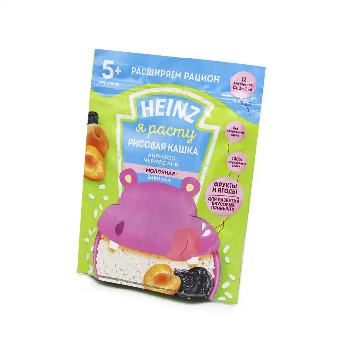 سرلاک هاینز Heinz بسته 170 گرمی با طعم ذرت آلوسیاه هویج کدو