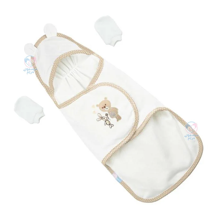 قنداقی کاربردی با یک جفت دستکش و کلاه