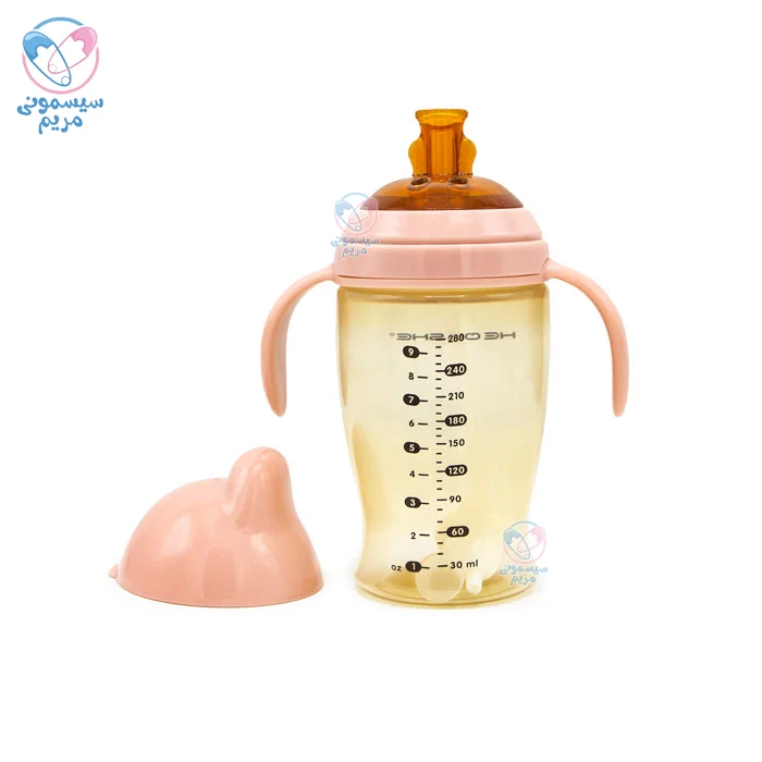 لیوان آبخوری 280ml هی اور شی Heorshe با سری سیلیکونی نرم و ایمن
