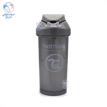 لیوان نی دار 360 میل توییست شیک twistshake طوسی