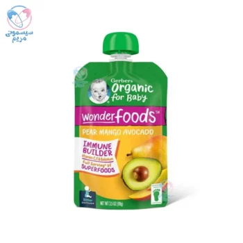 پوره ساندیسی ارگانیک گربر Gerber آووکادو انبه گلابی