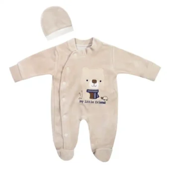 سرهمی مخمل خرس کرم efilix baby 1202