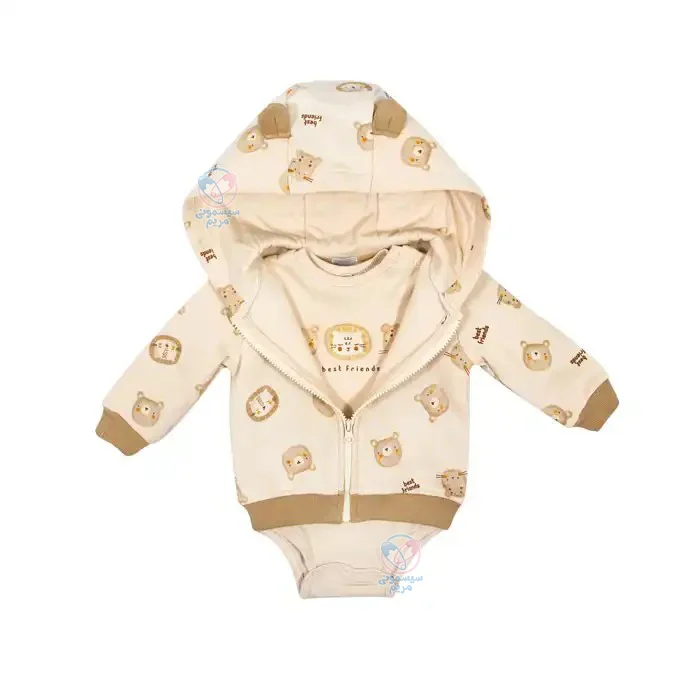 سویشرت 3 تیکه طرح Aral از جنس نخپنبه پاییزه تهیه شده است.