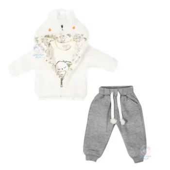 سویشرت پولیشی 3 تیکه طرح Aynar پاپو Papo 400103