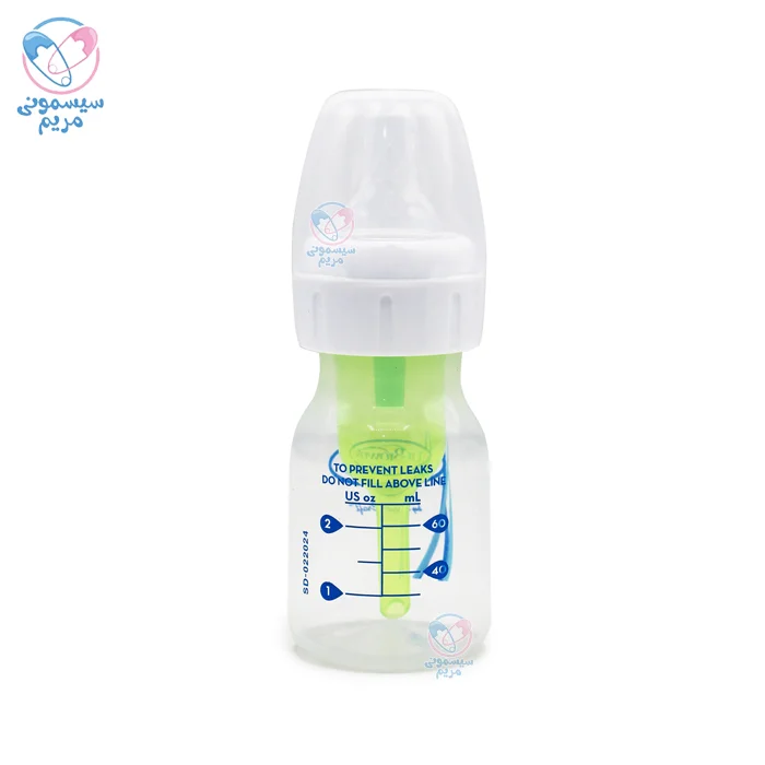 این شیشه شیر مجهز به سرشیشه سیلیکونی سایز 1 است که جریان شیر را به آرامی فراهم میکند.