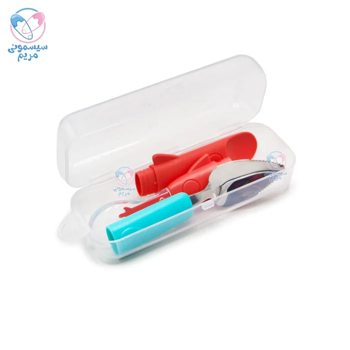 قاشق دو سر طرح هواپیما قابدار فاقد مواد مضر و BPA