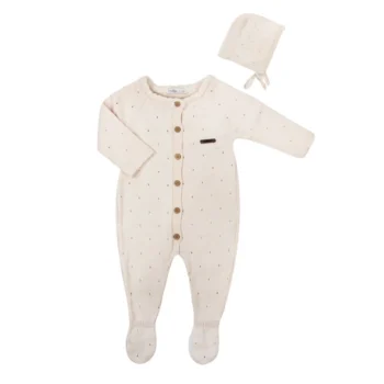 سرهمی بافت جورابدار baby mio 4055 کرم
